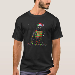 Black Cat Christmas Light  Cat Christmas T-Shirt