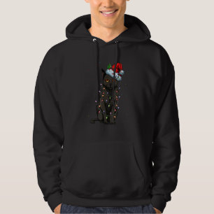 Black Cat Christmas Lights Cat Christmas Hoodie