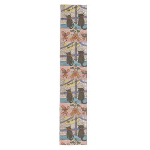 Black Cat Christmas  Medium Table Runner