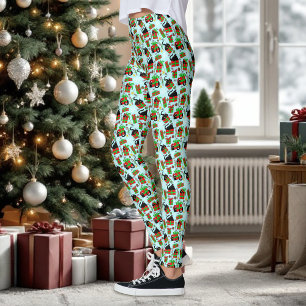 Black Cat Christmas Presents. Leggings