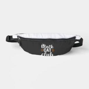 Black Cat Club Halloween Design Bum Bags