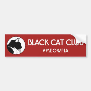 Black Cat Club Meowfia Bumper sticker