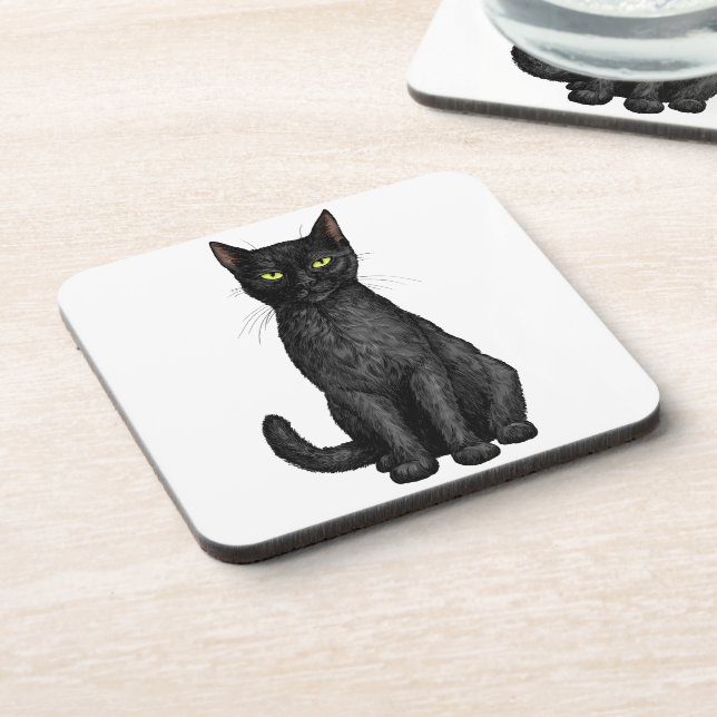 Black cat coaster (Left Side)