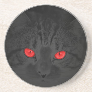 Black cat coaster