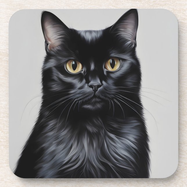 Black Cat Coaster (Front)
