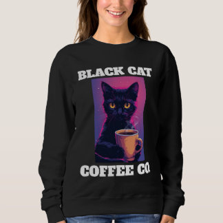 BLACK CAT COFFEE autumn sweatshirt t-shirt