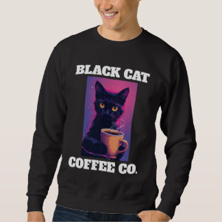 BLACK CAT COFFEE autumn sweatshirt t-shirt