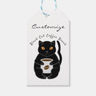 Black Cat Coffee Break Thunder_Cove Gift Tags