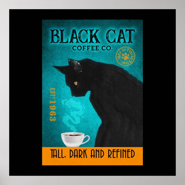 Black Cat Coffee Company Canvas Poster (Front)