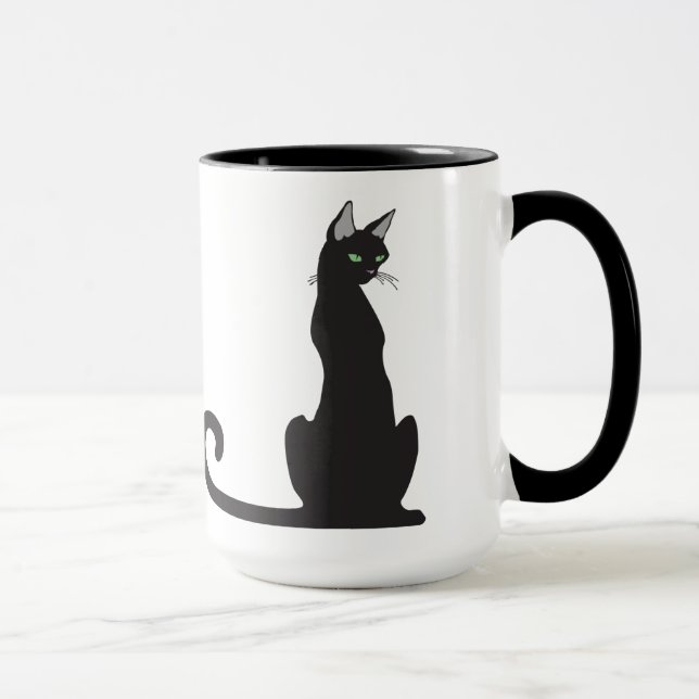 Black Cat Coffee Mug (Right)