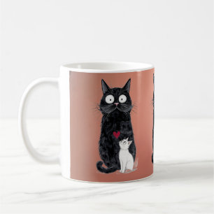 black cat  coffee mug