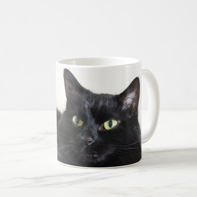 Black Cat  Coffee Mug (Front Right)