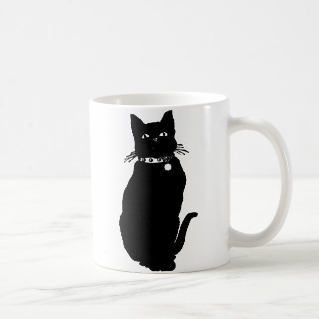 Black Cat Coffee Mug (Right)