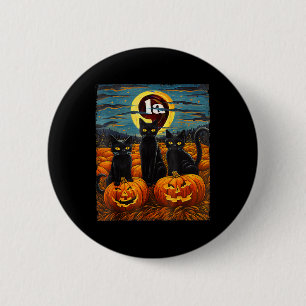 Black Cat Comma La Kamala Harris Tee Halloween Sta 6 Cm Round Badge