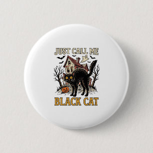 Black Cat Costume Haunted House Funny Halloween Sh 6 Cm Round Badge