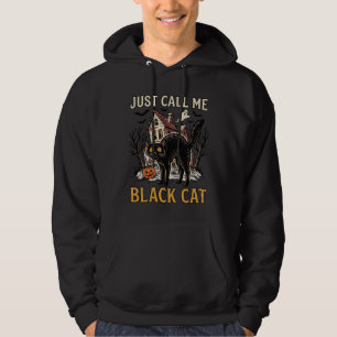 Black Cat Costume Haunted House Funny Halloween Sh Hoodie