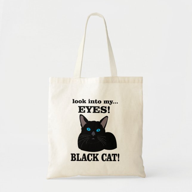 Black Cat Crazy Cat Lady Black Cat Tote Bag (Front)