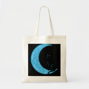 Black Cat Crescent Moon Sailor Mum Hoodie Tote Bag