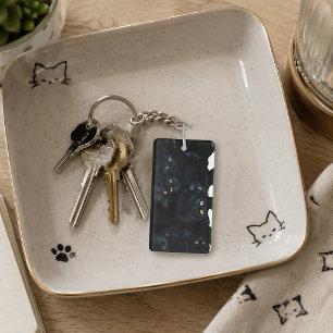 Black Cat Cuddle Pile Felines Cute Key Ring