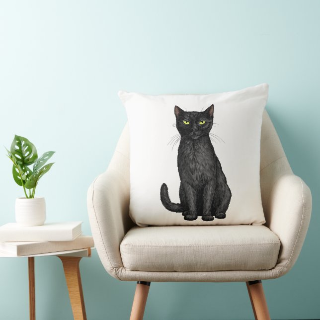 Black cat cushion (Chair)
