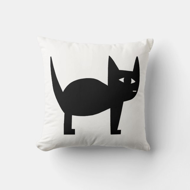 Black Cat Cushion (Front)