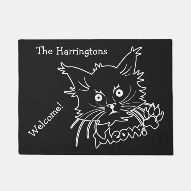 Black Cat custom door mats (Front)