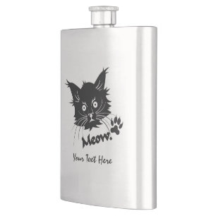 Black Cat custom flask