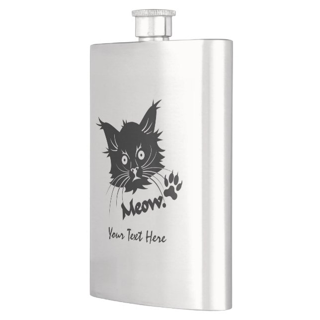 Black Cat custom flask (Left)