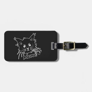 Black Cat custom luggage tag