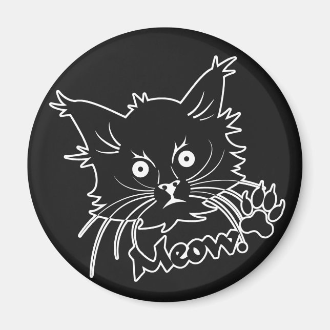 Black Cat custom magnet (Front)