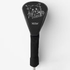 Black Cat custom monogram driver cover