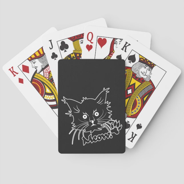 Black Cat custom playing cards (Back)