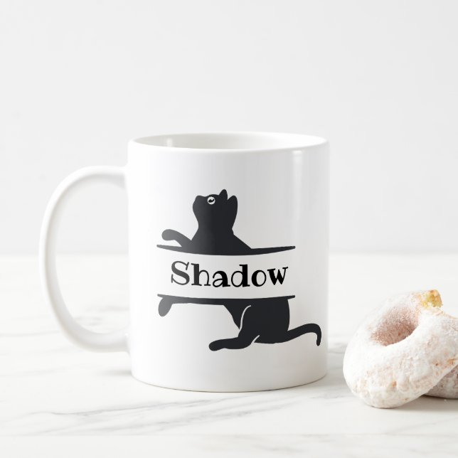 Black Cat Customised Coffee Mug (With Donut)