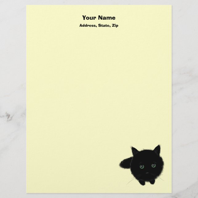 Black Cat Customised Letterhead (Front)
