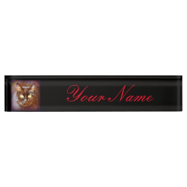 black cat customised nameplate (Front)