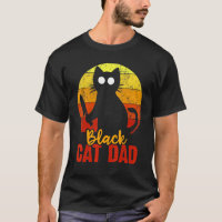 Black Cat Dad Halloween Gory Knife Bloody Cat