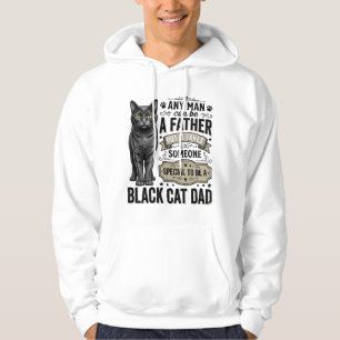 Black Cat Dad Vintage Engraving T-Shirt Design_1 Hoodie