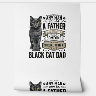 Black Cat Dad Vintage Engraving T-Shirt Design_1 Wallpaper