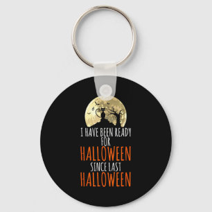 Black cat dead tree ready for halloween  key ring