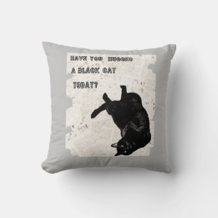 Black Cat Decorative Pillow