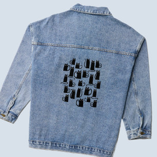 Black Cat Denim Jacket