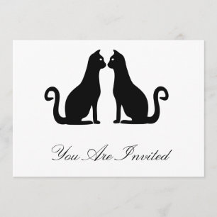 Black Cat Design Invitation