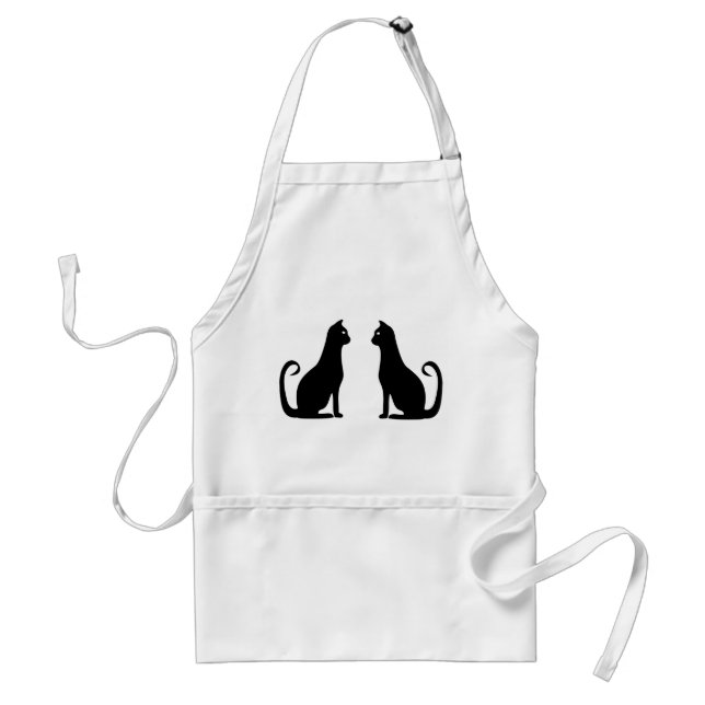 Black Cat Design Standard Apron (Front)