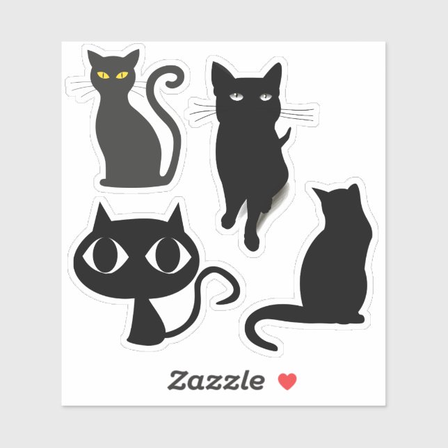 BLACK CAT DIE CUT STICKER COLLECTION (Sheet)