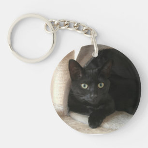 Black Cat Double-sided Keychain