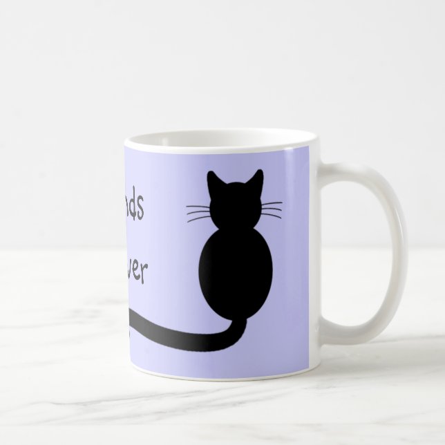 Black Cat Duo - Friends Furever Coffee Mug (Right)