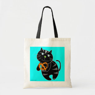 Black Cat Eat Pretzel Bag