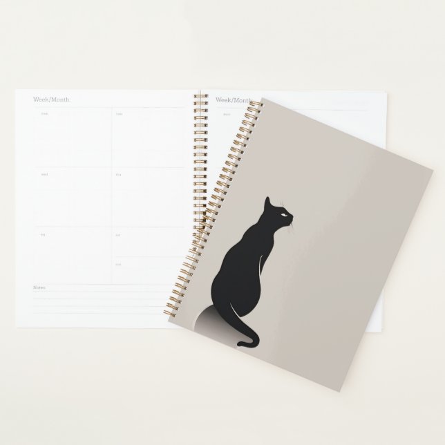 Black Cat Ecru Planner (Display)