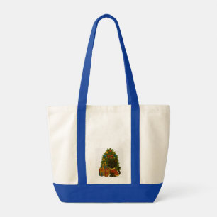 “Black Cat Emi and the Christmas Tree” Tote Bag