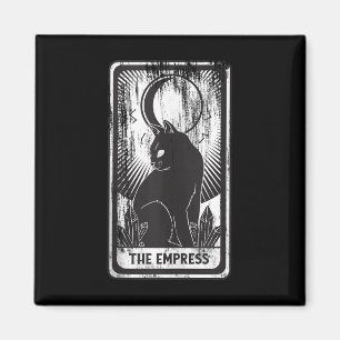 Black Cat Empress Tarot Card Tank Top Magnet